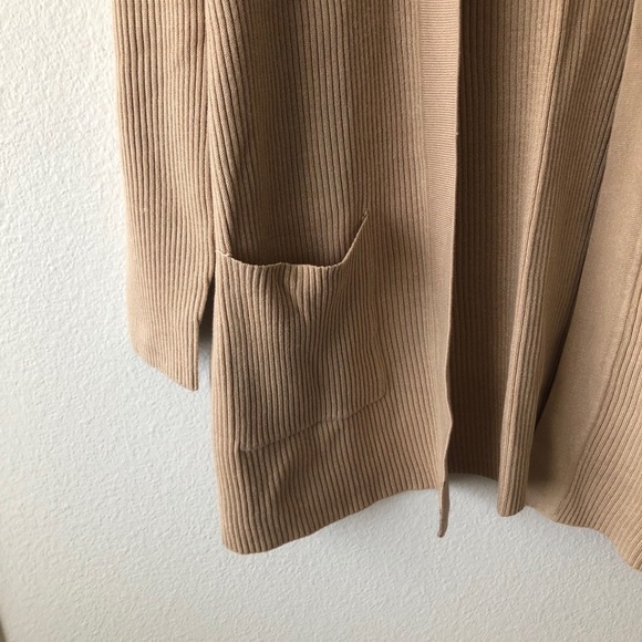 Whisper Knit by Louis Dell'Olio Ribbed Cardigan Tan - Picture 5 of 5